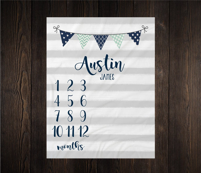 Boy Milestone Blanket