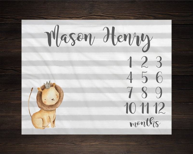 Lion Milestone Blanket