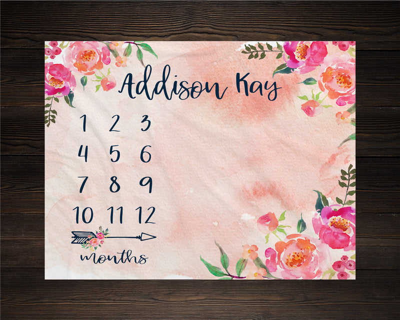 Girl Milestone Blanket