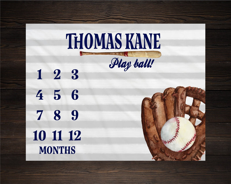 Baseball Milestone Blanket