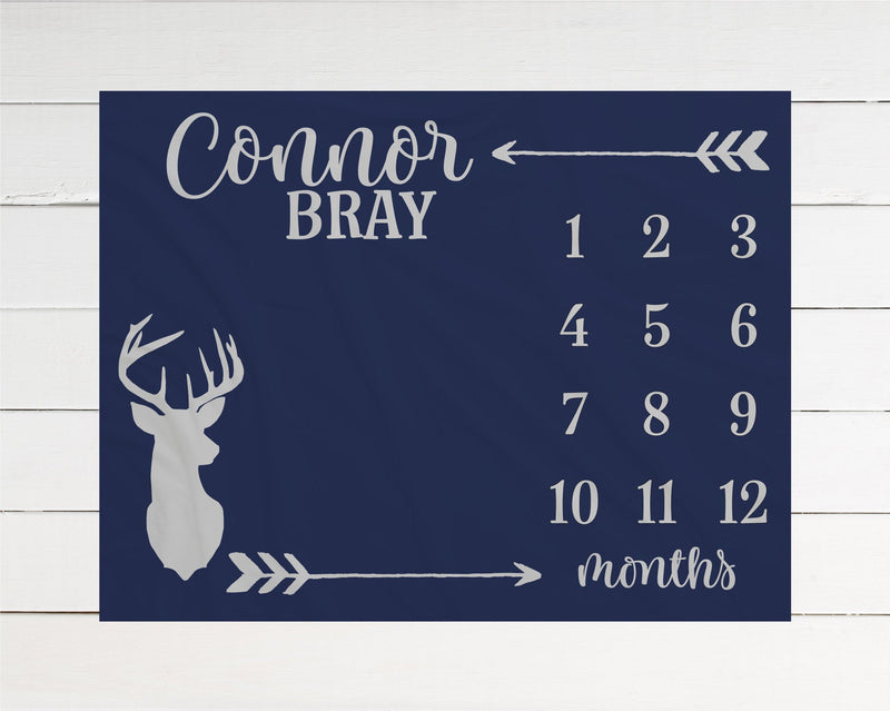 Deer Boy Milestone Blanket