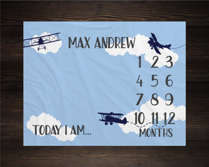 Airplane Milestone Blanket