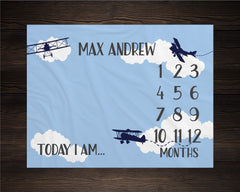Airplane Milestone Blanket