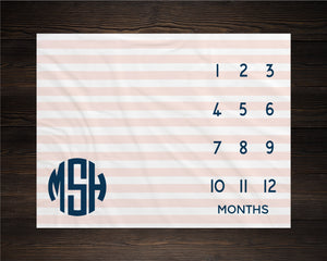 Monogram Milestone Blanket