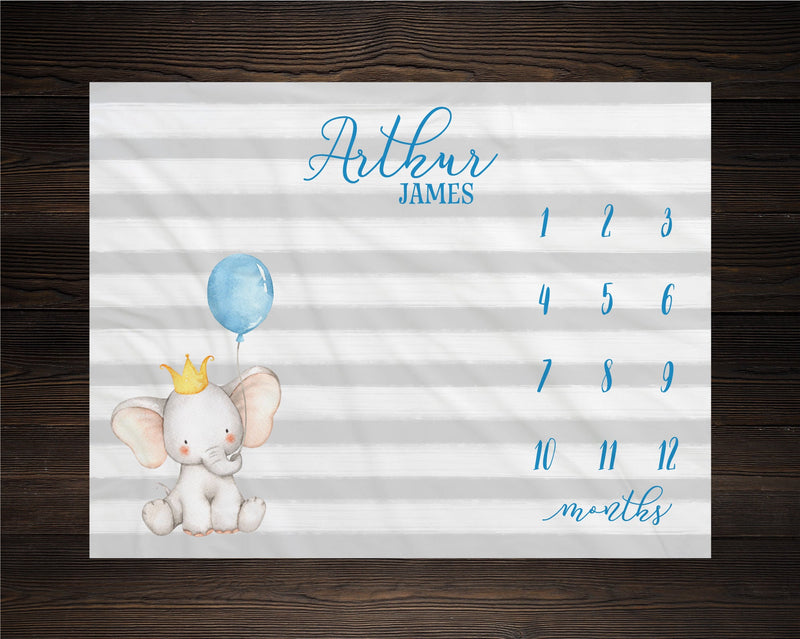 Elephant Milestone Blanket