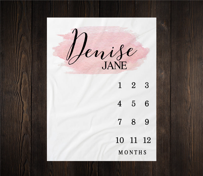 Girl Milestone Blanket