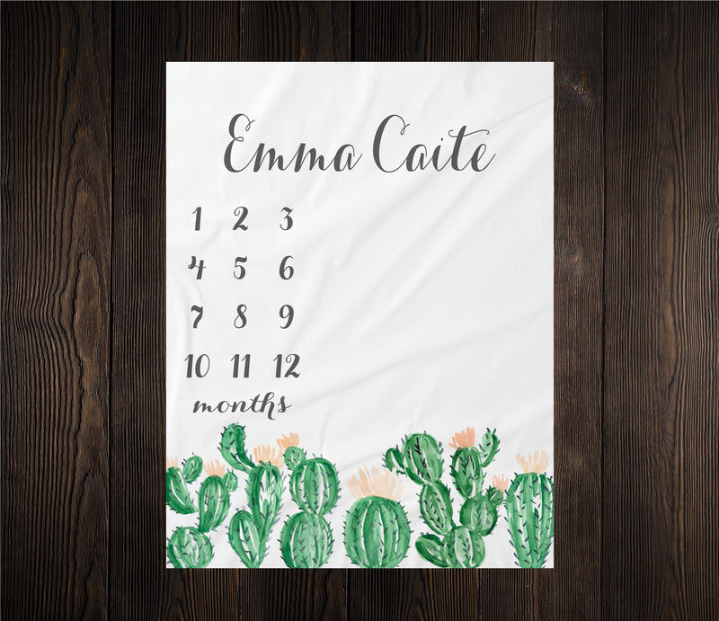 Cactus Milestone Blanket