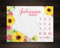 Sunflower Milestone Blanket