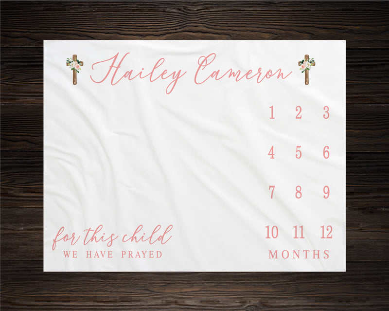 Girl Milestone Blanket