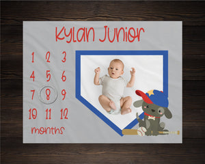 Baseball Milestone Blanket