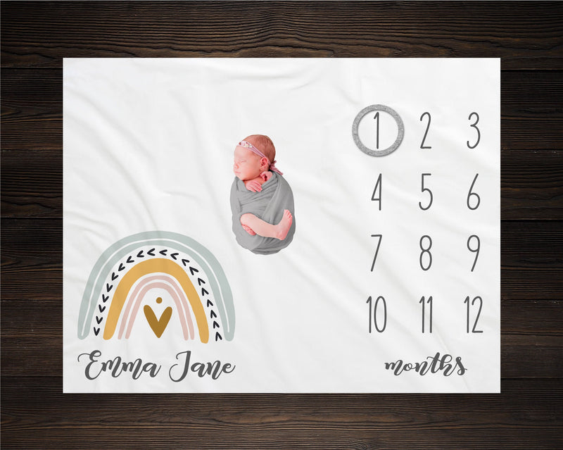Rainbow Baby Blanket, Rainbow Baby Gifts, Neutral Baby Blanket, Rainbow Baby Gift, Rainbow Blanket, Baby Month Blanket, Rainbow Milestone