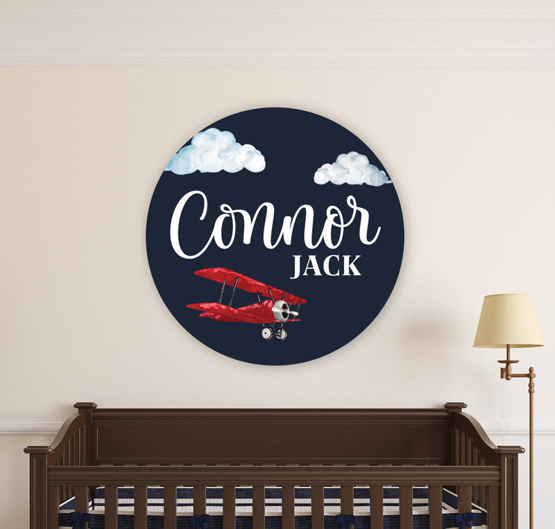 Personalized Airplane Sign