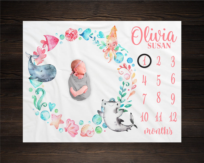 Under the Sea Milestone Blanket