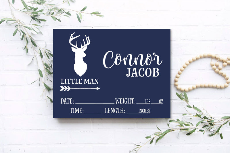 Deer Birth Stat Sign