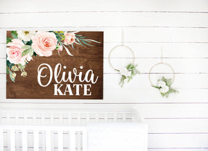 Floral Name Sign