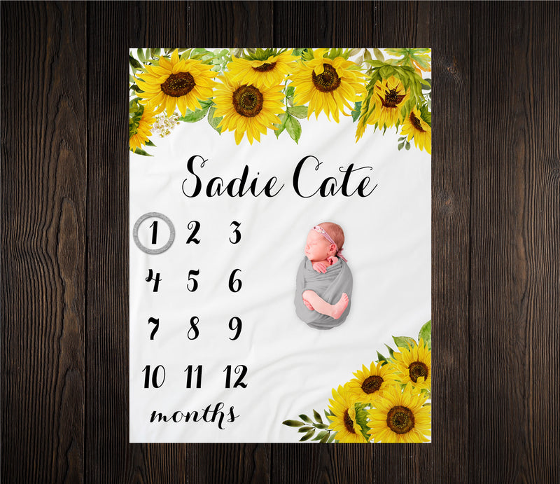 Sunflower Milestone Blanket