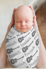 Guitar Personalized Swaddle