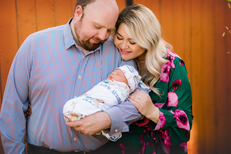 Personalized Safari Animal Swaddle