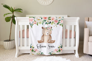 Baby Bear Personalized Blanket