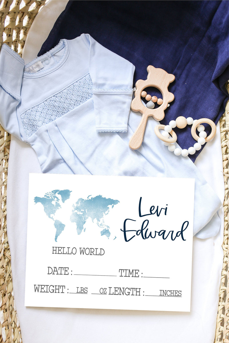 World Map Birth Stat Sign