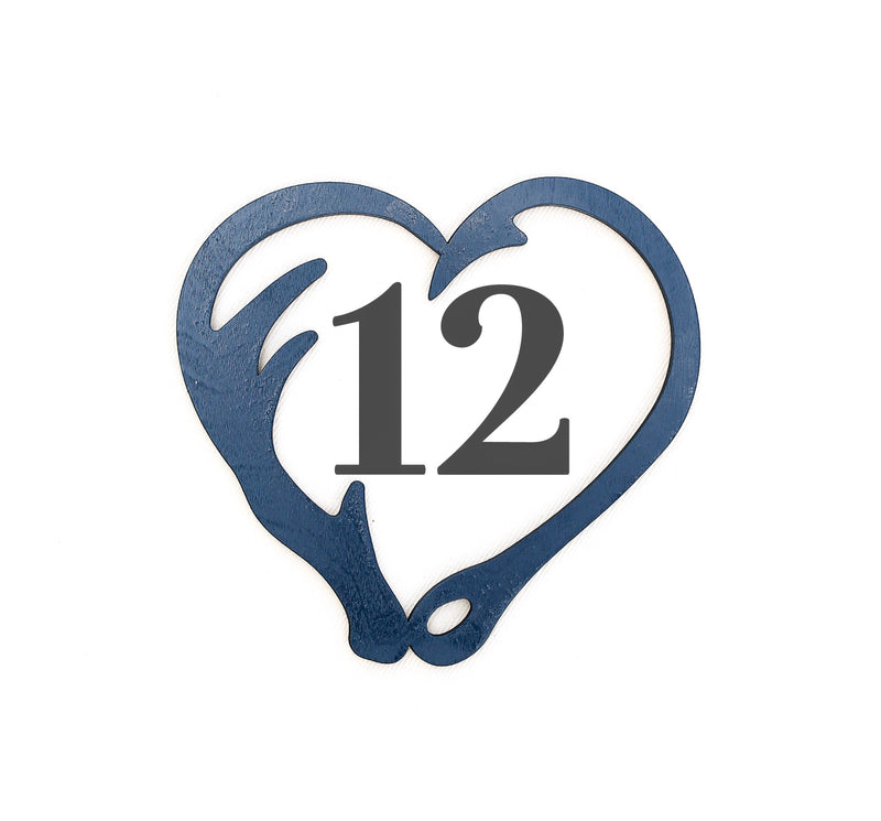 Wood Antler Hook Heart Marker, Milestone Blanket Marker, Month Marker, Baby Shower Gift, Photo Prop, Keepsake