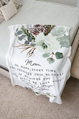 Floral Custom Quote Blanket