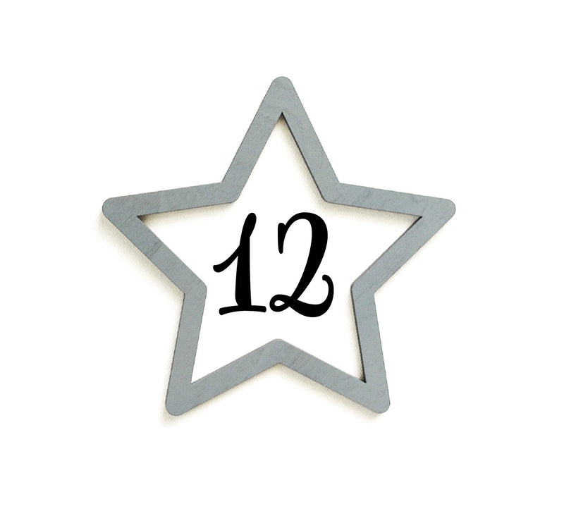 Wood Star Marker, Milestone Blanket Marker, Month Marker, Baby Shower Gift, Photo Prop, Keepsake