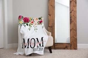 Personalized Mom Established Blanket