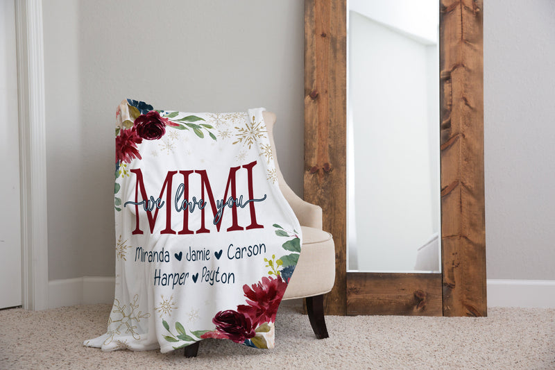 Winter Floral Mom Blanket