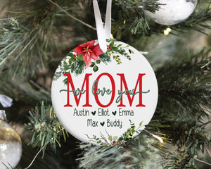 Personalized Christmas Ornament Gift For Mom