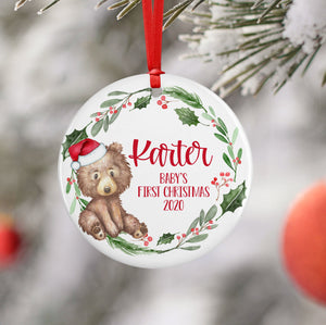 Bear Baby First Christmas Ornament