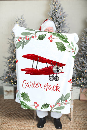 Aviation Christmas Blanket
