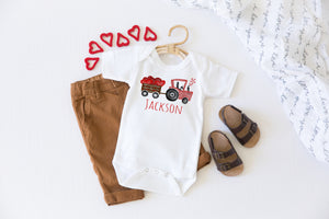 Valentines Day Tractor Onesie® Toddler Shirt