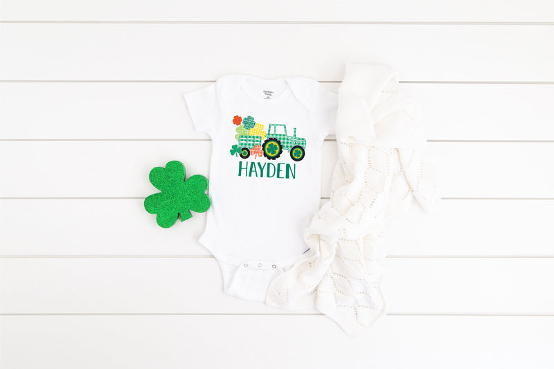 St. Patricks Day Tractor Onesie® - Toddler Shirt
