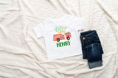St. Patricks Day Fire Truck Onesie® - Toddler Shirt