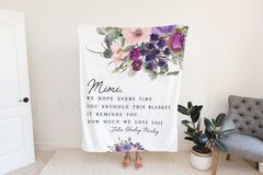 Floral Custom Quote Blanket